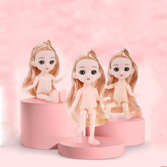 6 Pcs 6 Inch Princess Girl Mini Small Princess Little Girl Miniature Dolls - Picture 7 of 7